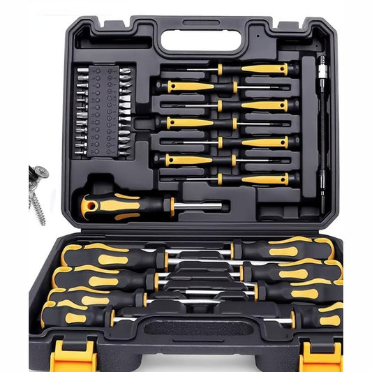 43-Piece Magnetic Screwdriver Set with Interchangeable Bits