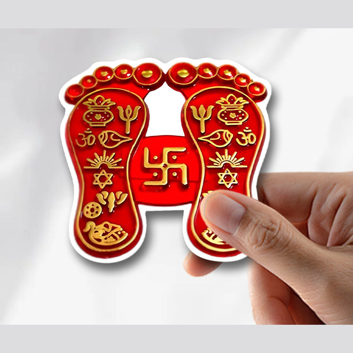 Decorative Vinyl Footprint Design Sticker, 7 cm