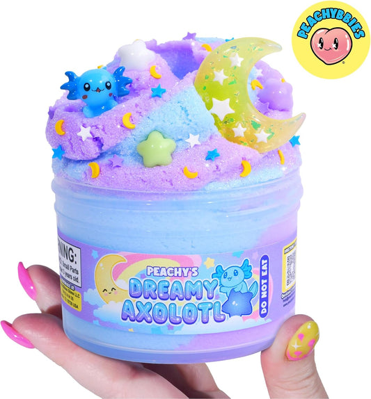 bbies Dreamy Axolotl Cloud Slime - Made in USA Premium, 100% Authentic, 7 Oz., Scented for Kids, ASMR, Axolotl Gifts, Slime Charms, Fidget Toys