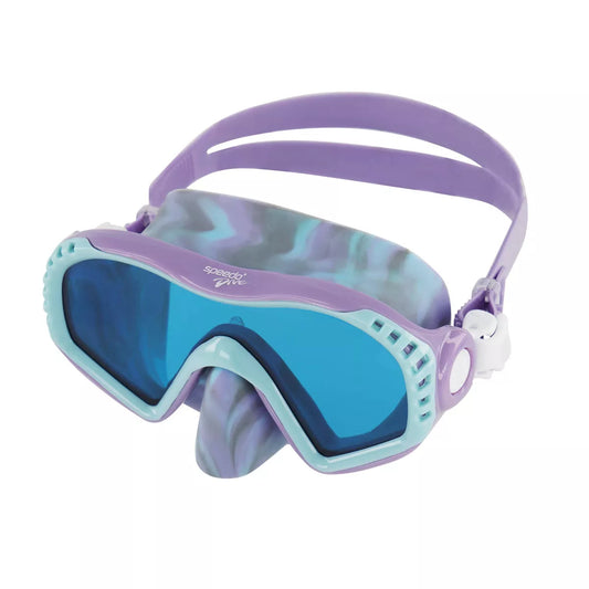Speedo Junior Wave Watcher Swim Goggles - Tie Dye Kids Swimming Mask with Anti-Fog Lenses & UV Protection
