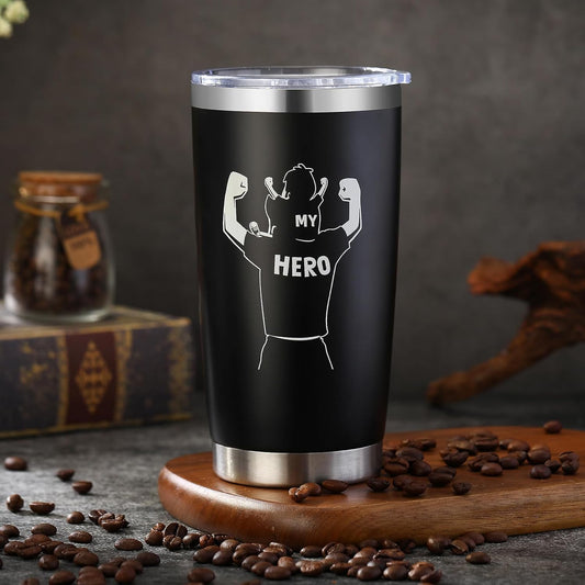 Gifts for Dads Birthday, Father Day Gifts Ideas from Daughter Son, 9 Pcs Dad Birthday Gift Basket Set for Men Husband Fathers Day, Unique Father Presents with 20Oz Tumbler Wallet Notebook Candle