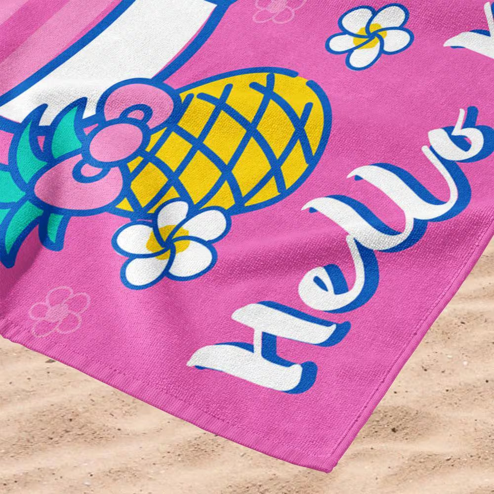 Sanrio Hello Kitty Vacay Kitty Microfiber Beach Towel