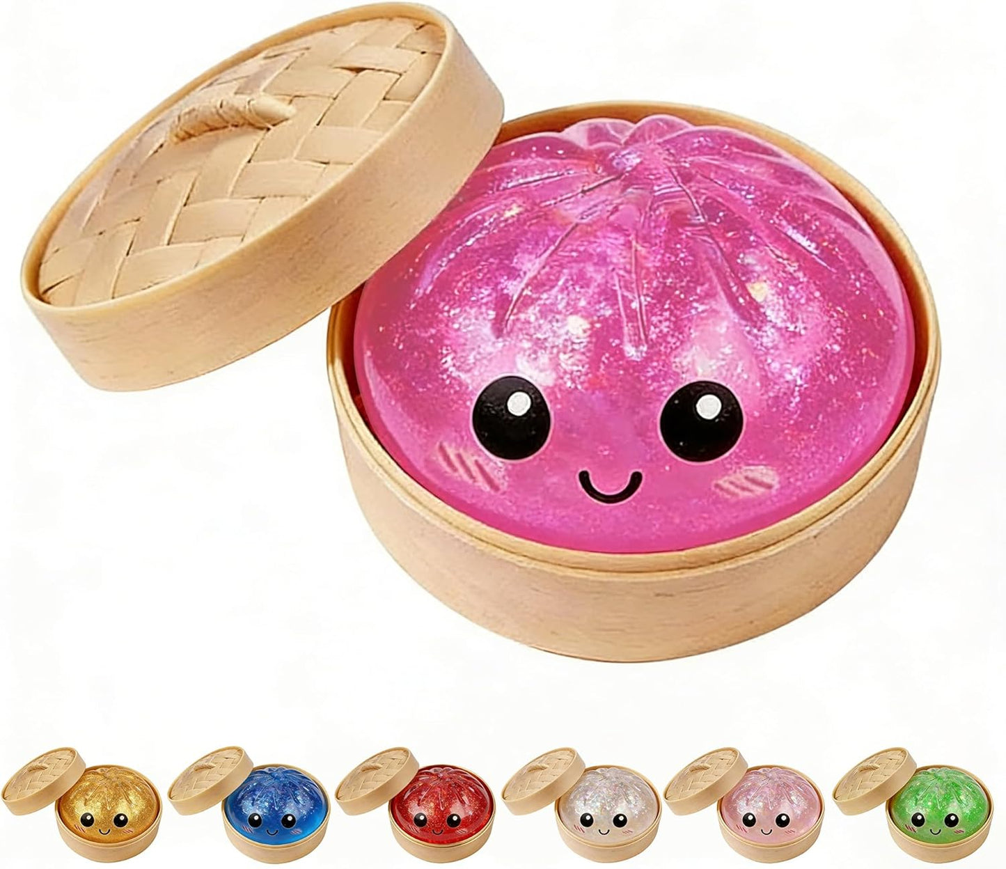Dumpling Squishy, Squishy Dumpling Mystery Box (Flash Light Pink)