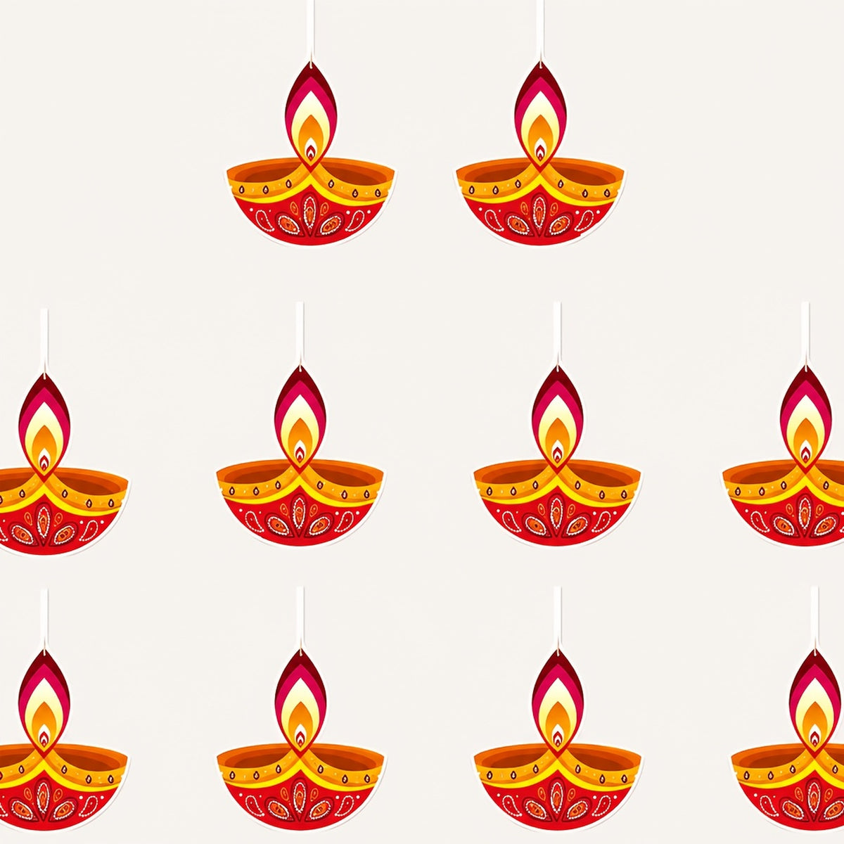 10-Piece Paper Hanging Festival Ornament Set