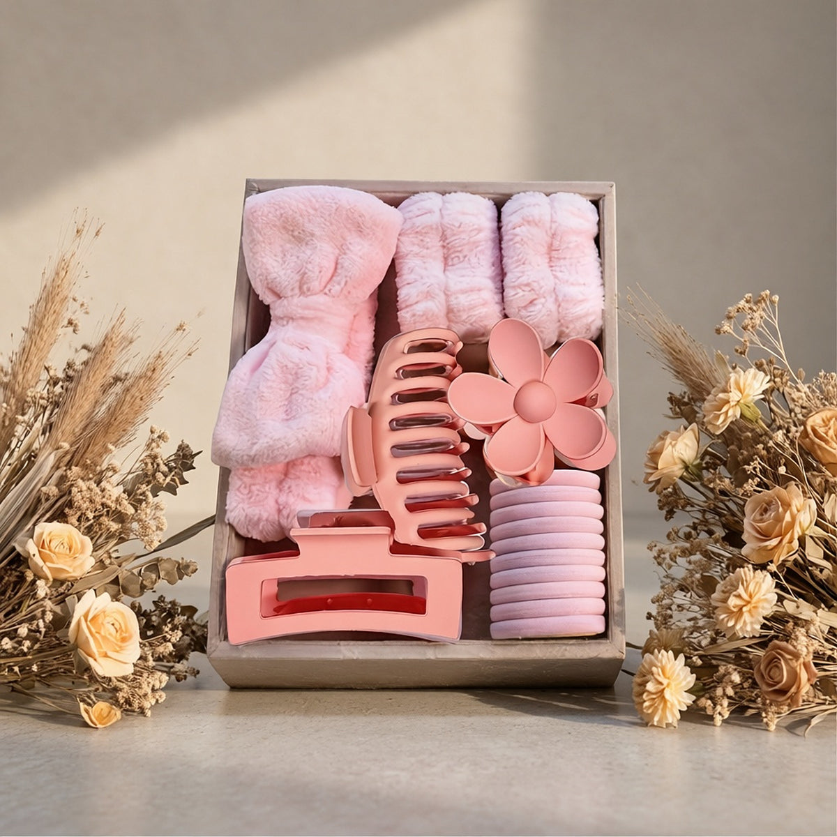 Women's Soft Headband Set, 16-Piece with Claw Clip and Hair Ties
