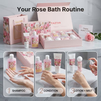 5-Piece Rose Bath and Body Gift Set