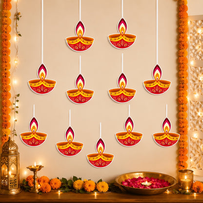 10-Piece Paper Hanging Festival Ornament Set