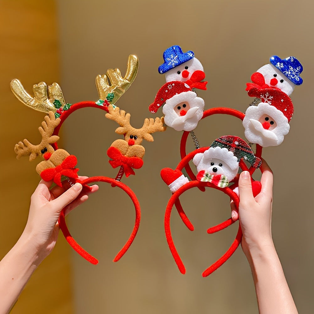 Set of 5 Christmas-Themed Party Headbands, Numbered 1–5