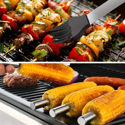 BBQ Grill Accessories Set, 15-Piece Tool Kit with Carry Case
