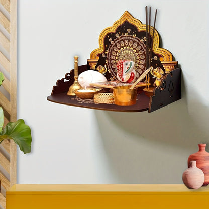Wooden Elephant Design Wall Shelf, Wall Hanging