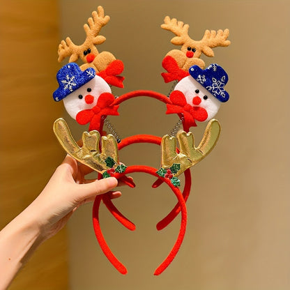 Set of 5 Christmas-Themed Party Headbands, Numbered 1–5