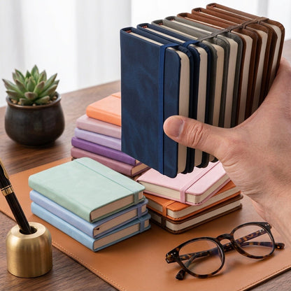 16 Mini Pocket Journals, 3 x 3 Inch Notepads in 8 Colors
