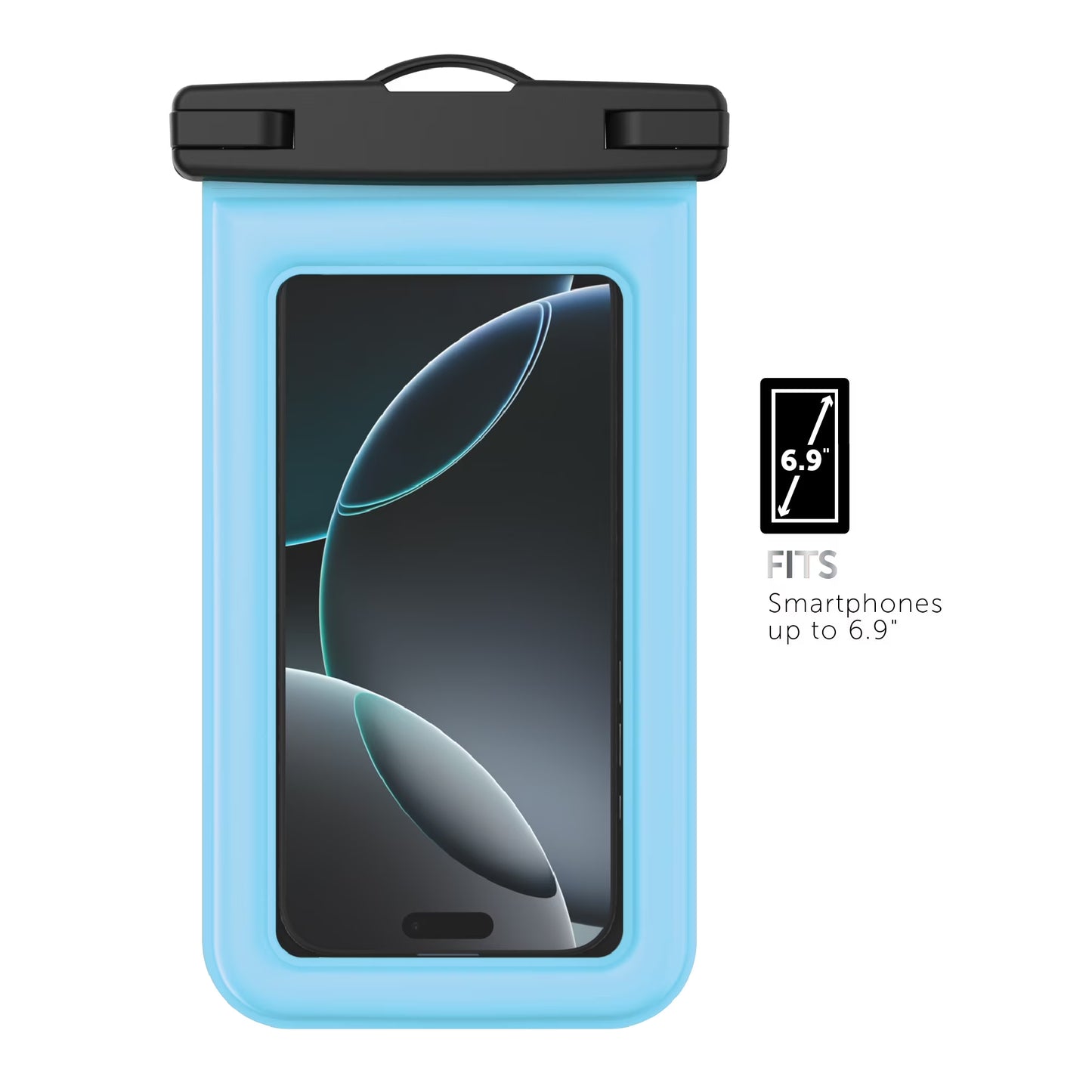 Tidal Waterproof Floating Phone Pouch - Blue/Clear