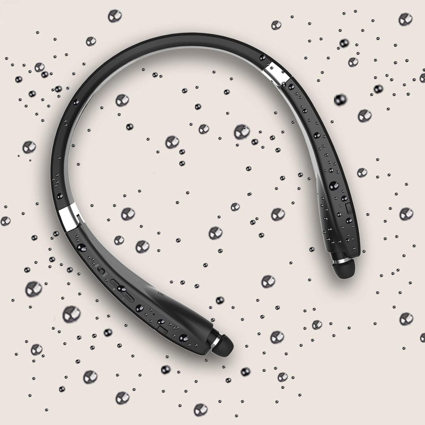 Foldable Bluetooth Headset, Beartwo Lightweight Retractable Bluetooth Headphones
