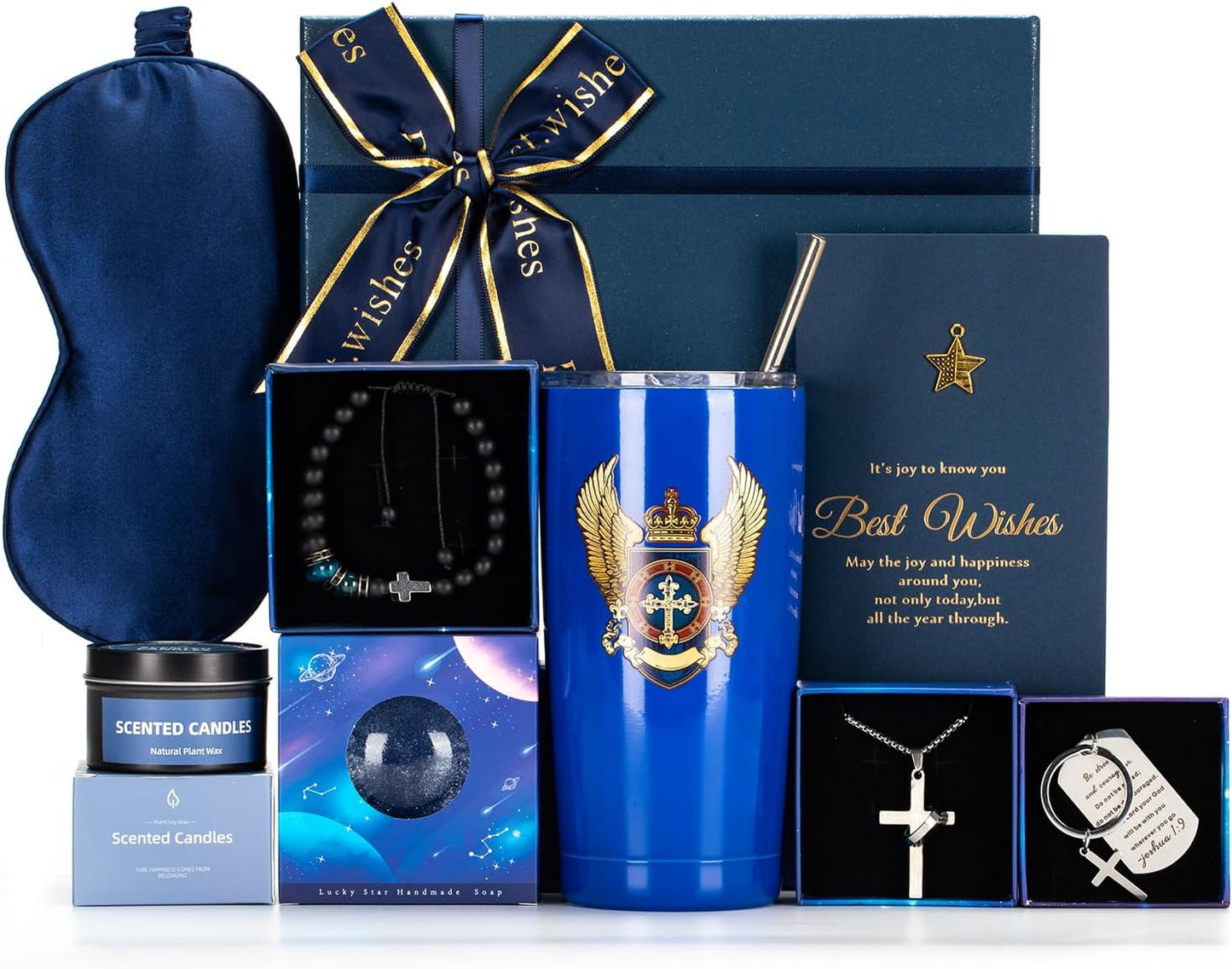 Father’S Day Gift for Dad, Birthday Gifts for Men,Blue Man Premium Gifts Basket Ideas Set for Him,Men'S Birthday Gift Box Presents for Dad,Husband,Brother,Son, Boyfriend,Male Friend