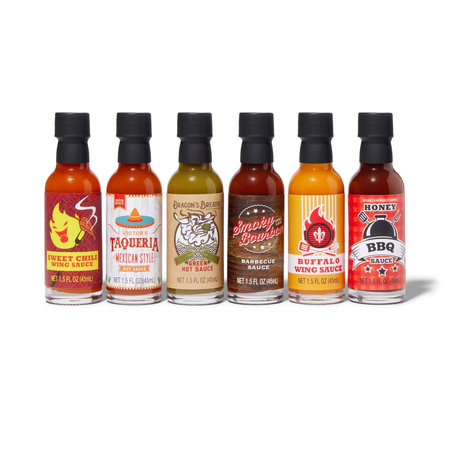 Street Food Barbecue Sauces Gift Set, Vegan, Mexican, Variety Flavors for Father'S Day Gifts, Set of 6