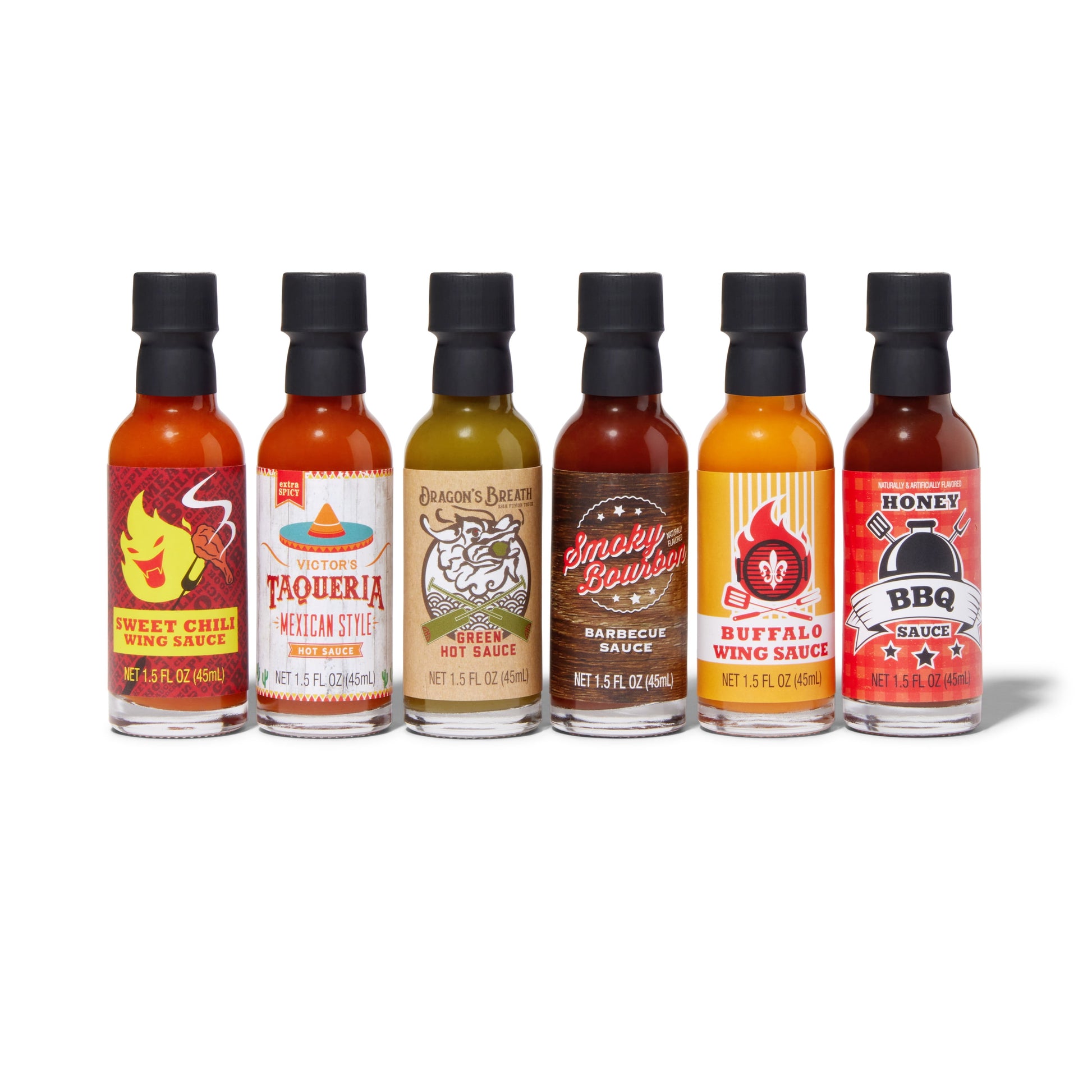 Street Food Barbecue Sauces Gift Set, Vegan, Mexican, Variety Flavors for Father'S Day Gifts, Set of 6
