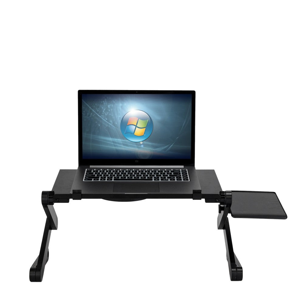 360° Adjustable Folding Laptop Notebook Desk + Cooling Fan Table Stand Bed Tray