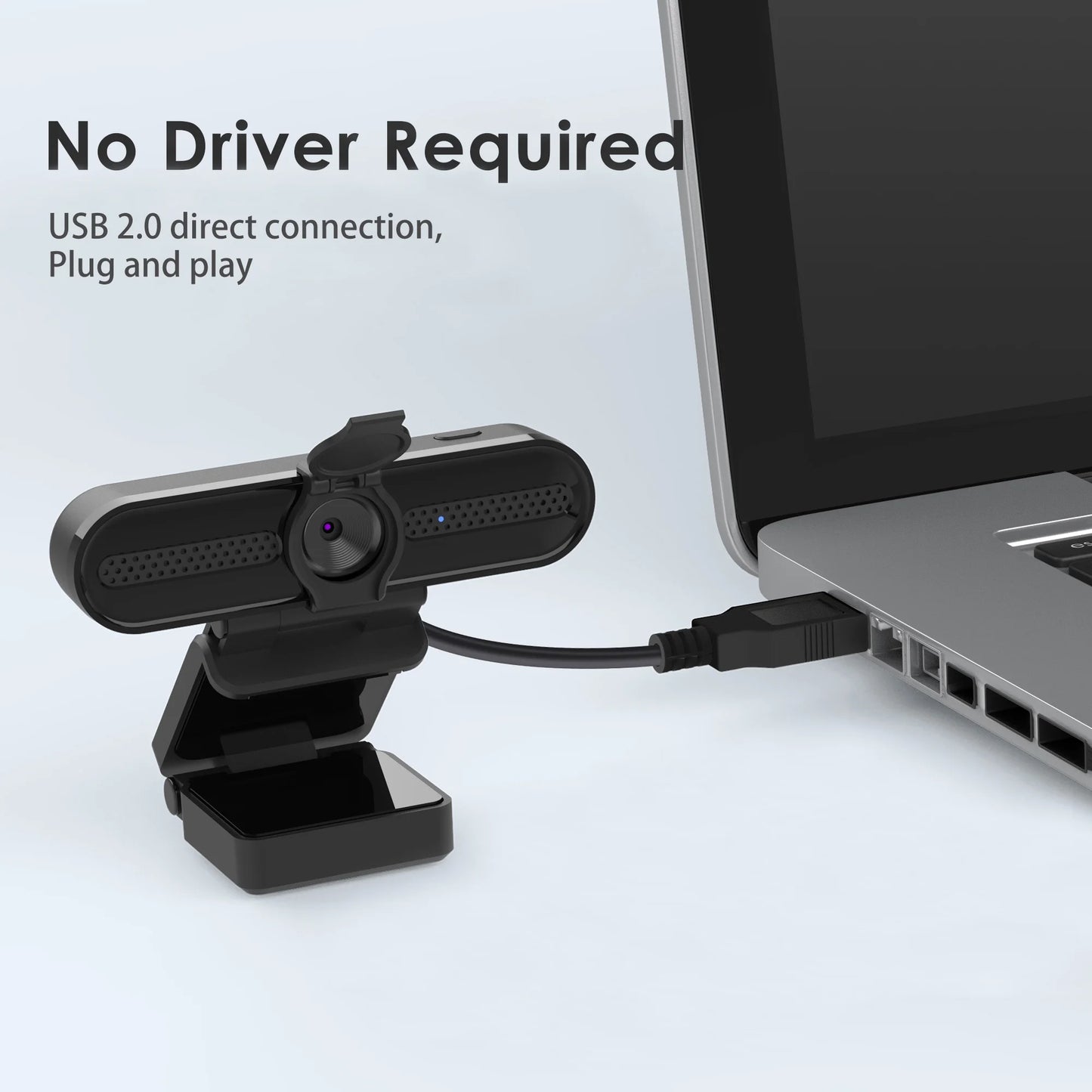2K/1080P Webcam with 2 Microphones for PC Laptop Conference Streaming Gaming Autofocus USB Web Cam