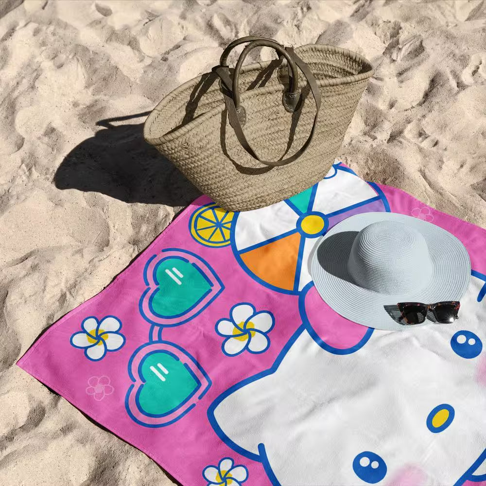 Sanrio Hello Kitty Vacay Kitty Microfiber Beach Towel