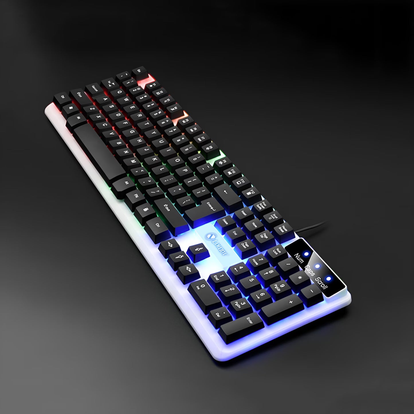 Gaming Keyboard and Mouse Combo,Luminous Wireless Mechanical Feel Keyboard with Suspended Keys,104-Key Backlit Adjustable Keyboard and Ergonomic Mouse for Pc Gaming Computer Setup