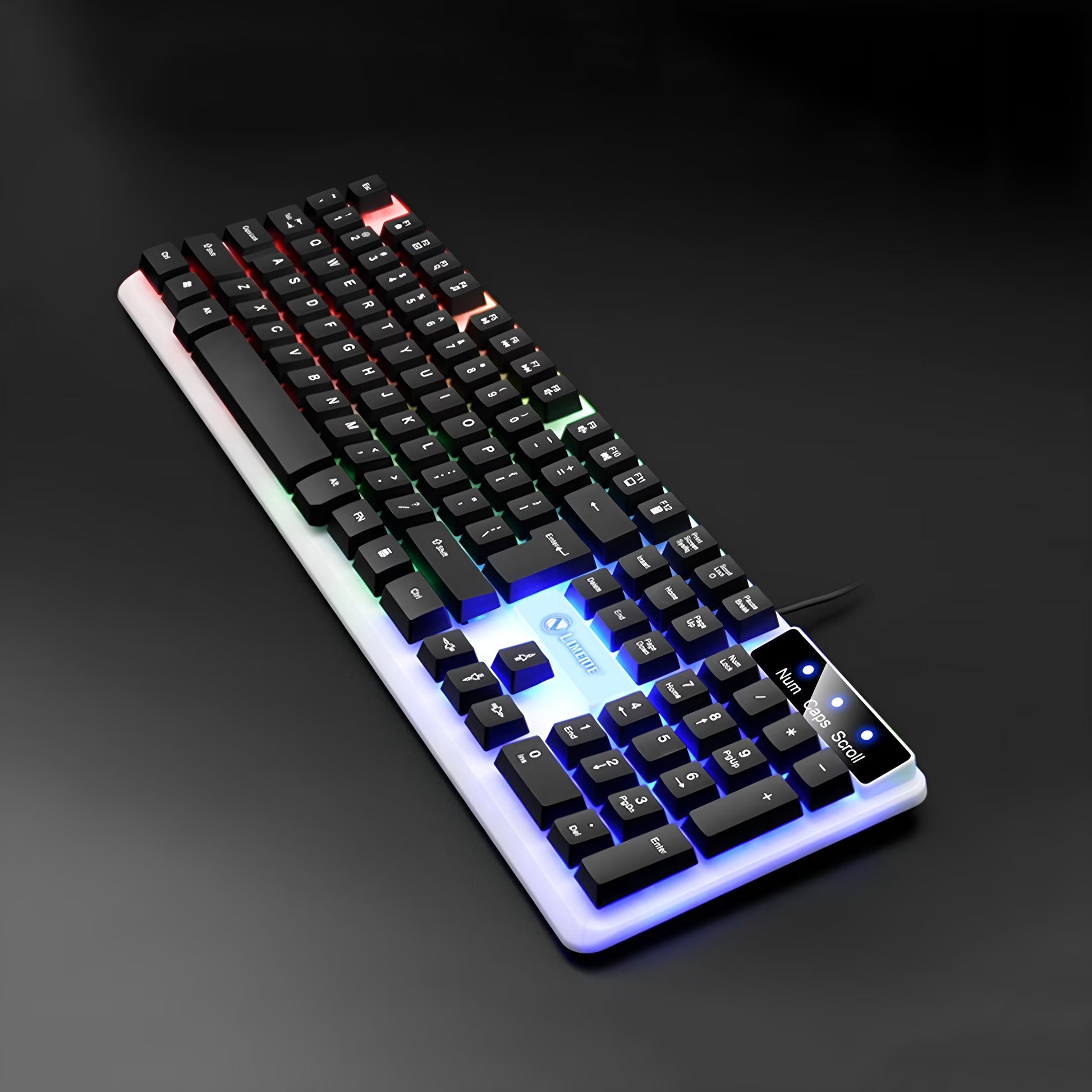 Gaming Keyboard and Mouse Combo,Luminous Wireless Mechanical Feel Keyboard with Suspended Keys,104-Key Backlit Adjustable Keyboard and Ergonomic Mouse for Pc Gaming Computer Setup