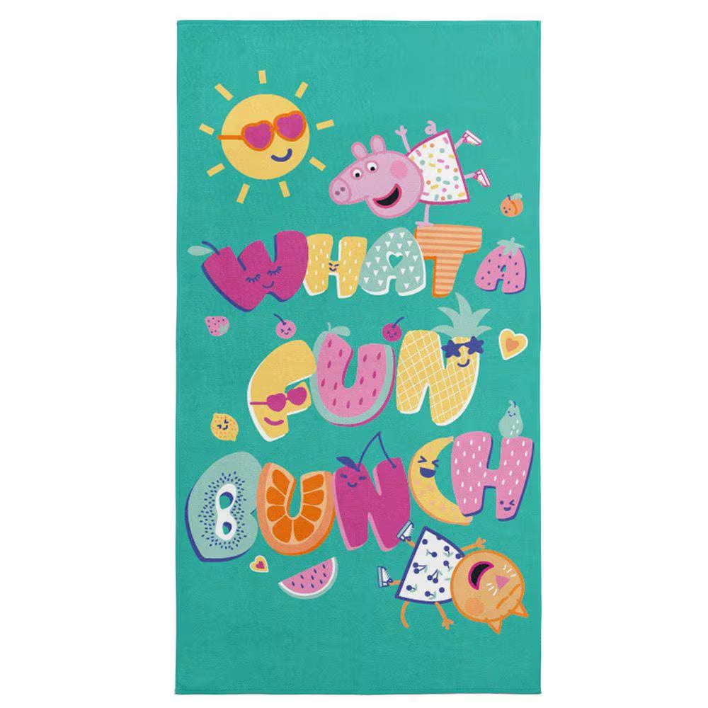 Peppa Pig Fun Bunch Microfiber Beach Towel 30X60 Inches