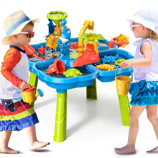 4-in-1 Sand & Water Play Table for Toddlers – 32-Piece Sensory Activity Set with Chair, Ages 2–4