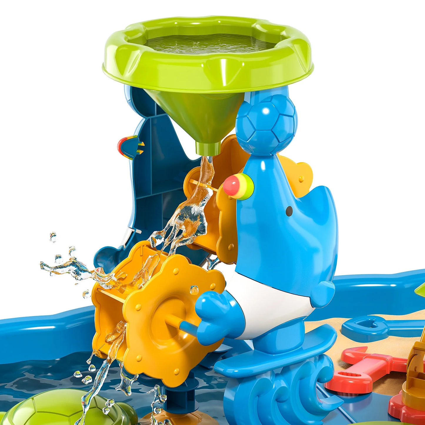 4-in-1 Sand & Water Play Table for Toddlers – 32-Piece Sensory Activity Set with Chair, Ages 2–4