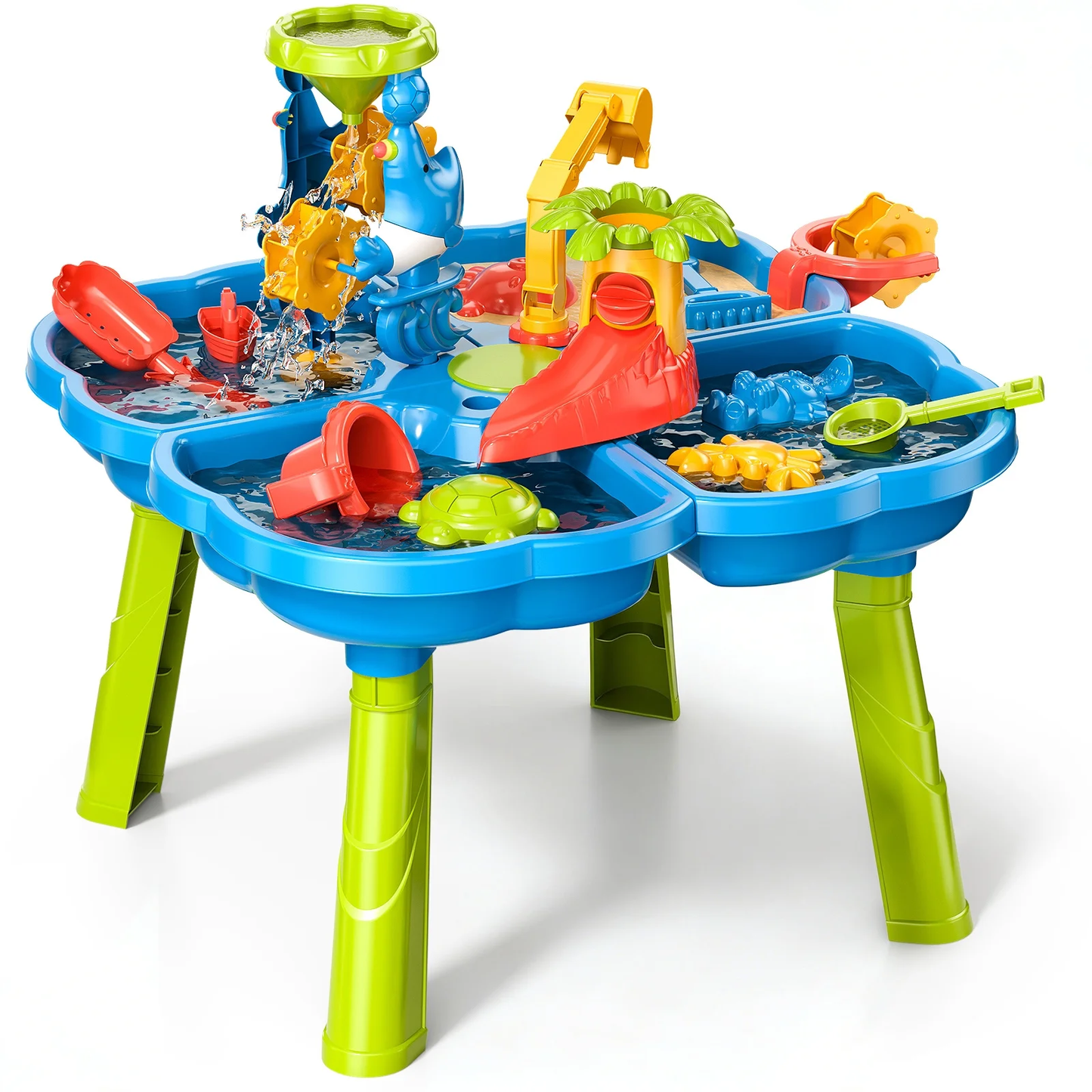 4-in-1 Sand & Water Play Table for Toddlers – 32-Piece Sensory Activity Set with Chair, Ages 2–4