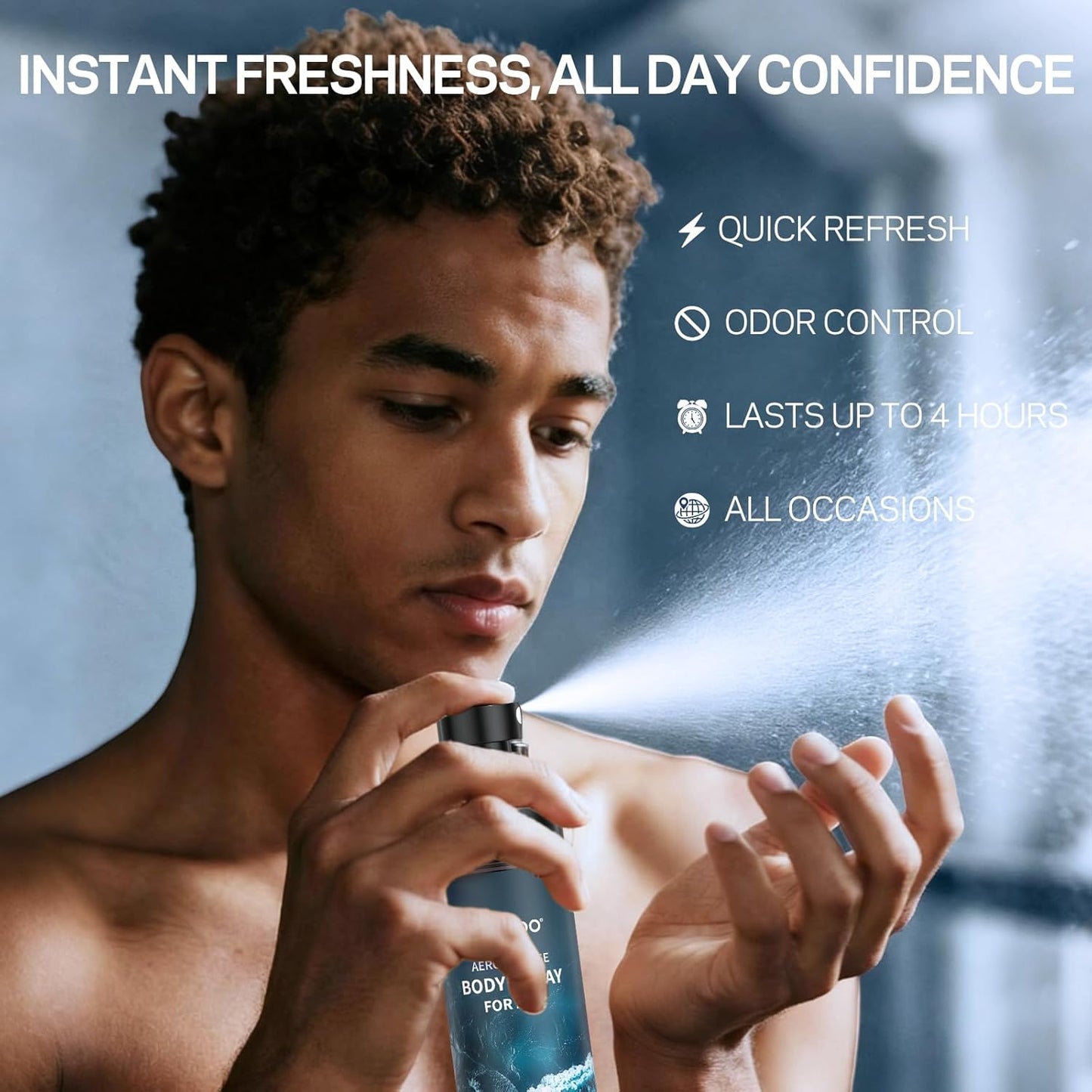 Men’S Body Spray Set – Body Spray for Men,Deodorizing Body Mist Refreshing Spray, Aluminum-Free Cologne for Him, Oriental & Woody Scents,Each 3.4 Fl Oz