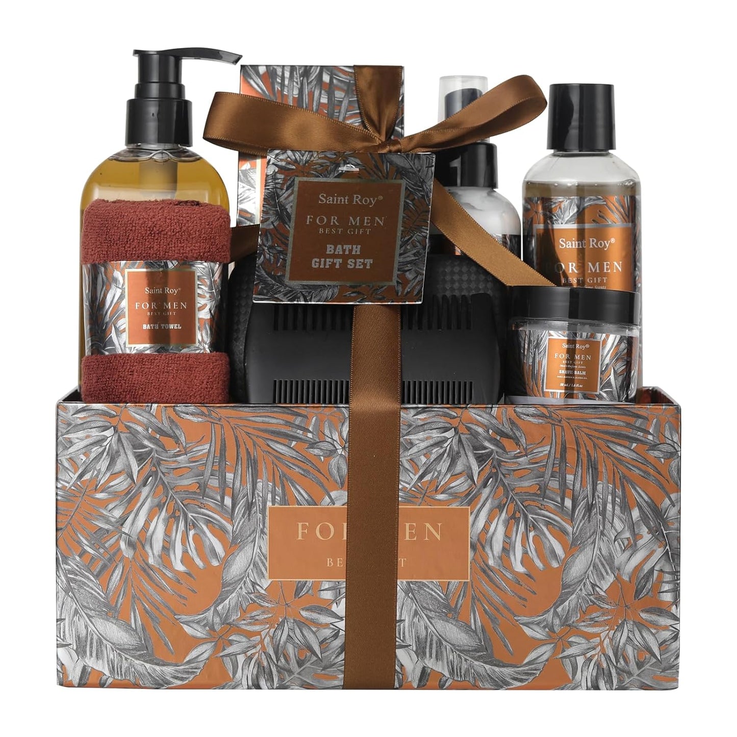 15 Pcs Mens Perfume Bath & Body Care Gift Basket Set for Men, Father'S Day Gifts for Dad, Men Skin Care Gift Set, Man Spa Basket Set, Home Spa Kit, Birthday, Anniversary, Christmas, Boyfriend