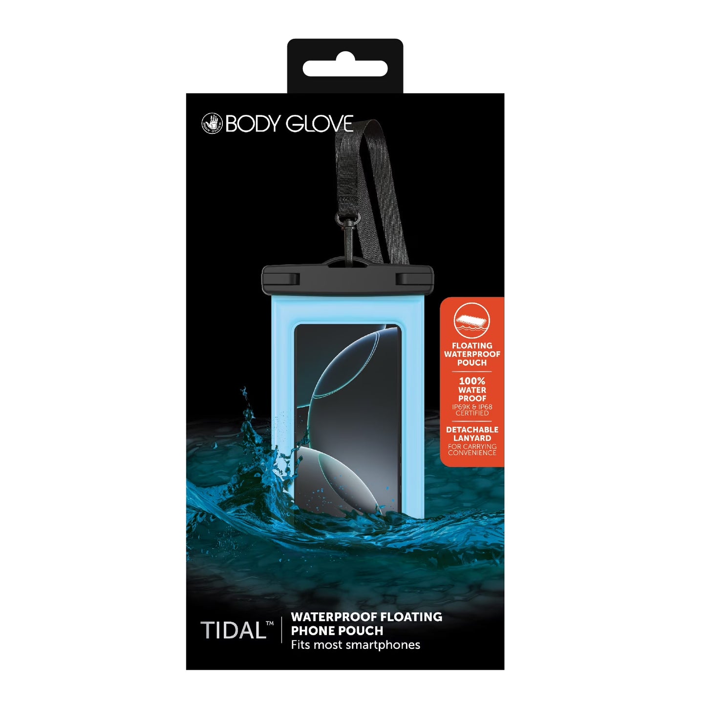 Tidal Waterproof Floating Phone Pouch - Blue/Clear