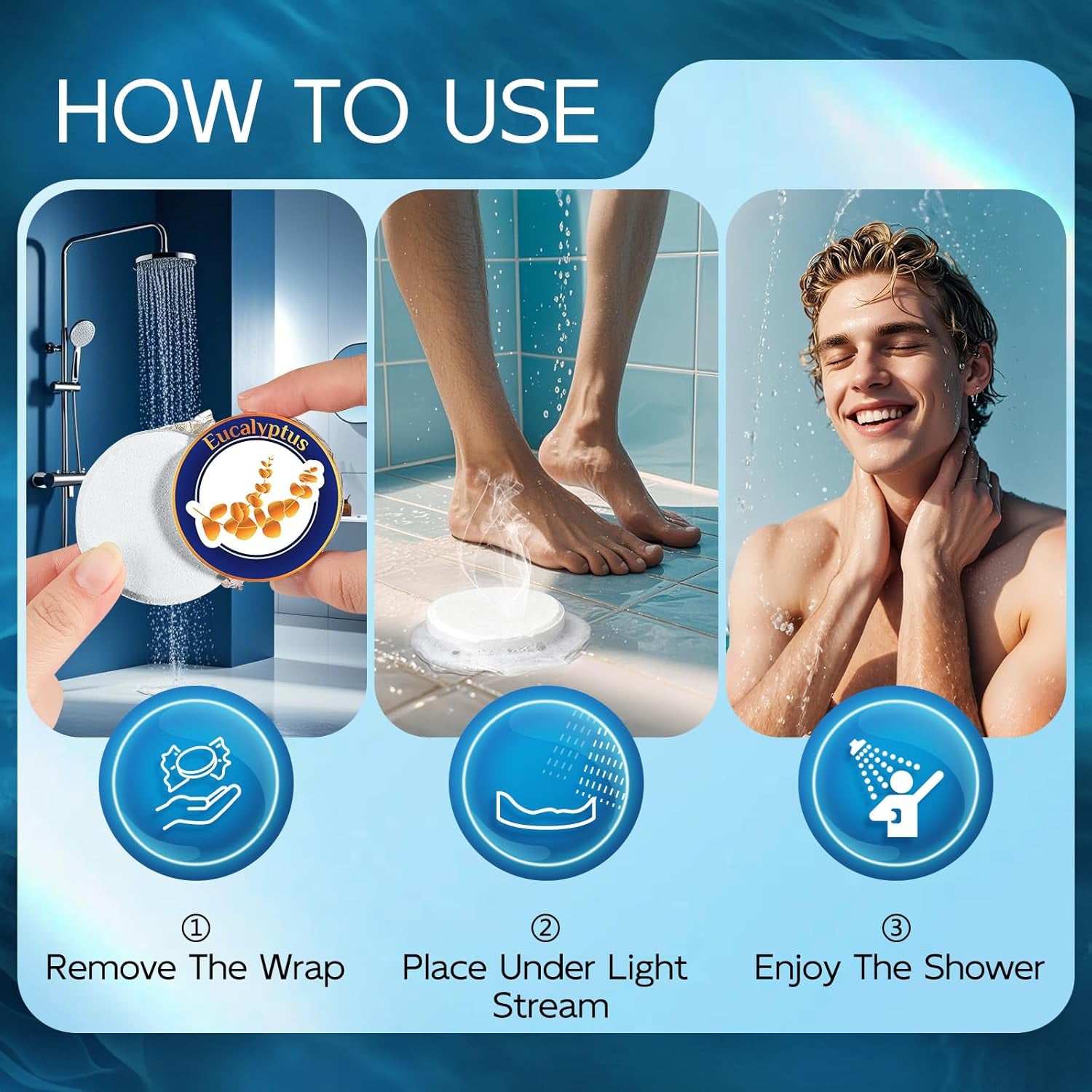 Shower Steamers for Men, 8Pack Father Day Gift for Dad Husband Boyfriend Teen Boys, Shower Bombs Aromatherapy Relaxation SPA Birthday Gifts for Men Him