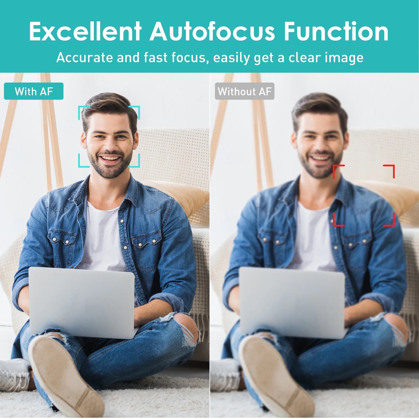 2K/1080P Webcam with 2 Microphones for PC Laptop Conference Streaming Gaming Autofocus USB Web Cam