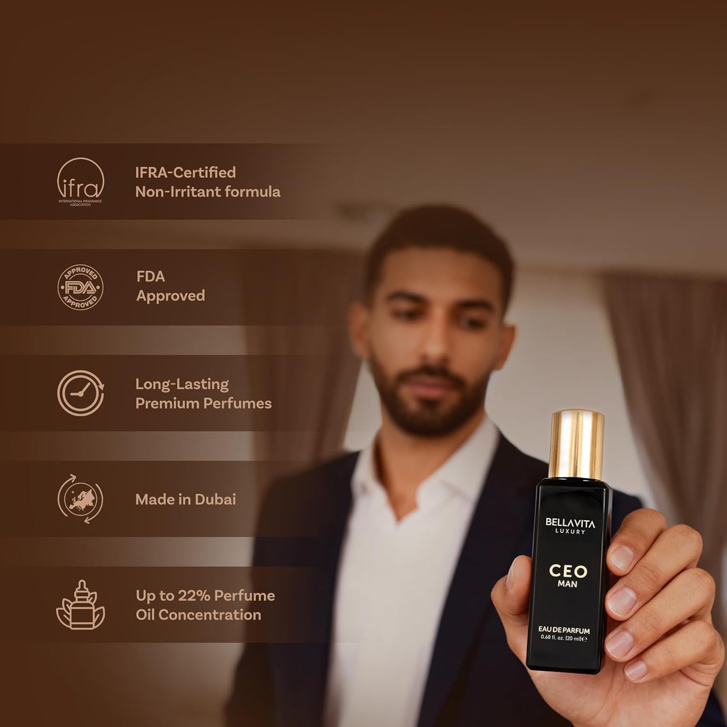 Bellavita Luxury Men'S Perfume Gift Set with CEO Man, G.O.A.T., Klub, and Oud | 80Ml | Perfume for Men | Lavender, Patchouli, Lemon, and Caramel Notes | Long Lasting Men'S Fragrance