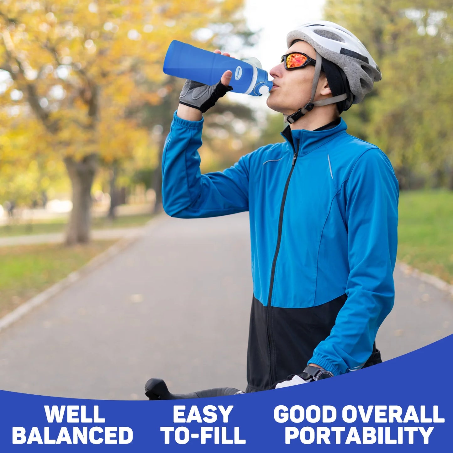 Collapsible Silicone Water Bottle 750ml 26oz Medical Grade BPA Free Leak Proof Foldable Travel Sports Outdoor Water Bottle with Carabiner