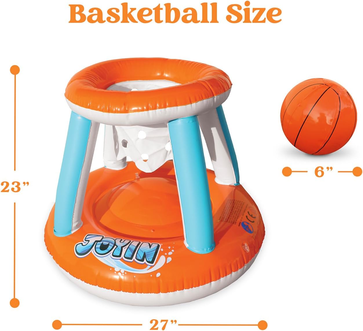 Pool Toys Games Set-Inflatable Pool Float Set Volleyball Net & Basketball Hoops, 2 In1 Floating Swimming Game Toy, Volleyball Swimming Pool Game for Kids and Adults, Backyard Beach Summer Toys