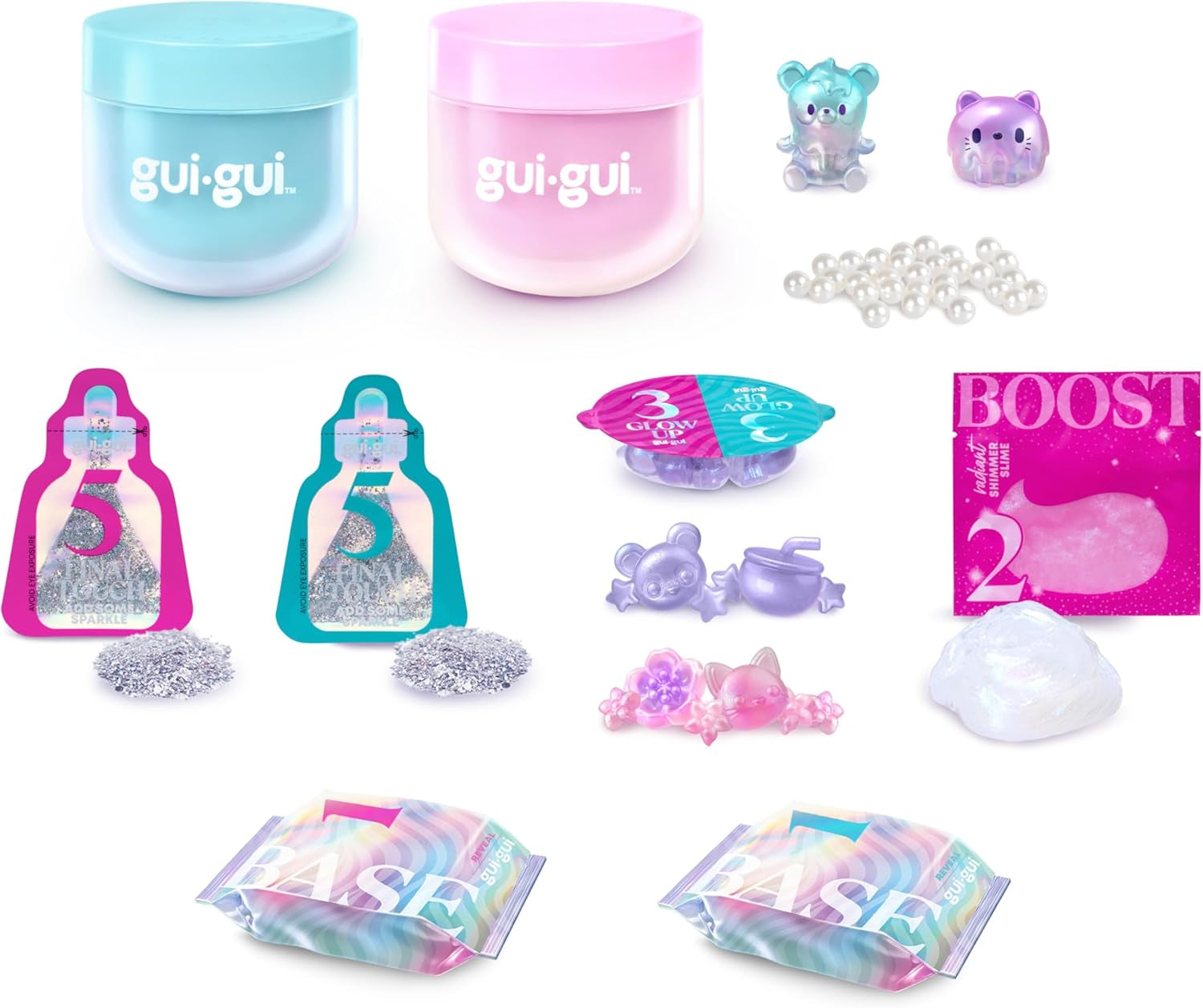 Slime Kit for Kids - Scented Shimmer Deluxe Duo Pack, Iridescent Slime for Kids, 5 Step DIY Process to Customize Your Ultimate Glow-Up, Resealable and Reusable Container, ASMR Experience