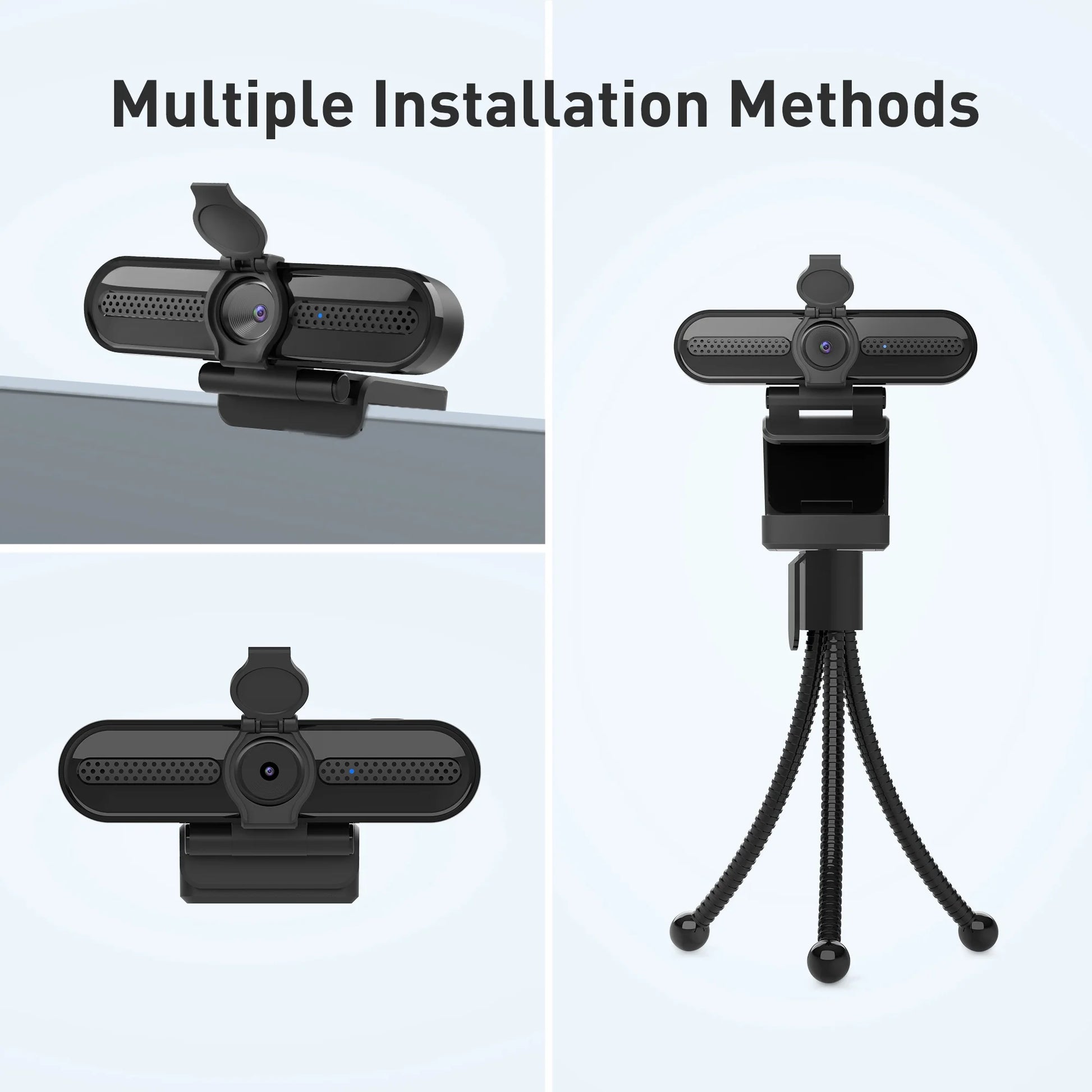 2K/1080P Webcam with 2 Microphones for PC Laptop Conference Streaming Gaming Autofocus USB Web Cam