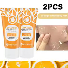 Orange Exfoliating Gel 50g, Exfoliation, Dead, Removal Deeply Cleansing, Long-Lasting,Moisture Cleanses Pores,Safe for Full Body