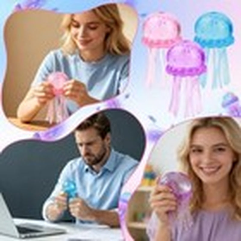 Jellyfish Squeeze Toy Blue Slow Rebound Stress Relief Squishy Portable Party
