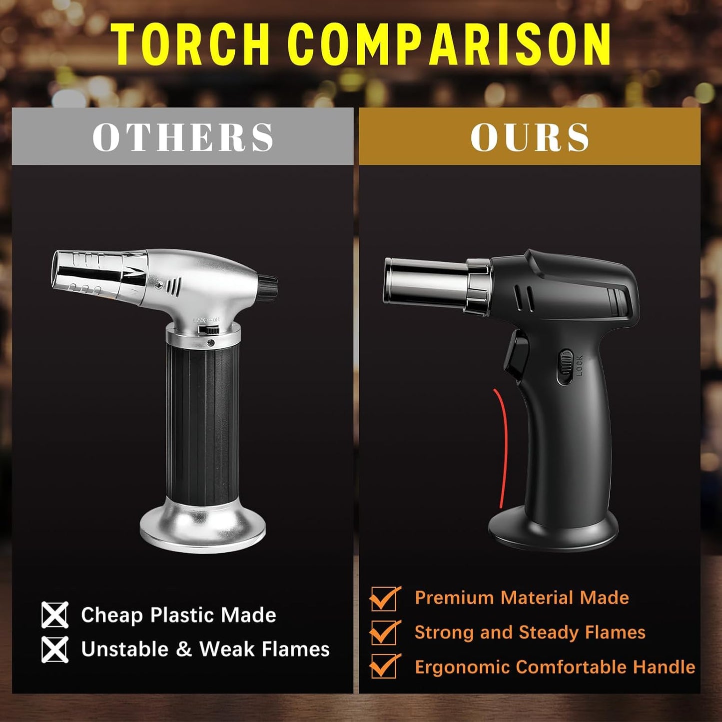 Whiskey Smoker Kit with Torch, Birthday Gifts for Him, Men, Dad, Husband, Cocktail Smoker Infuser Kit Old Fashioned Drink Smoker Kit Fathers Day Bourbon Whiskey Gifts
