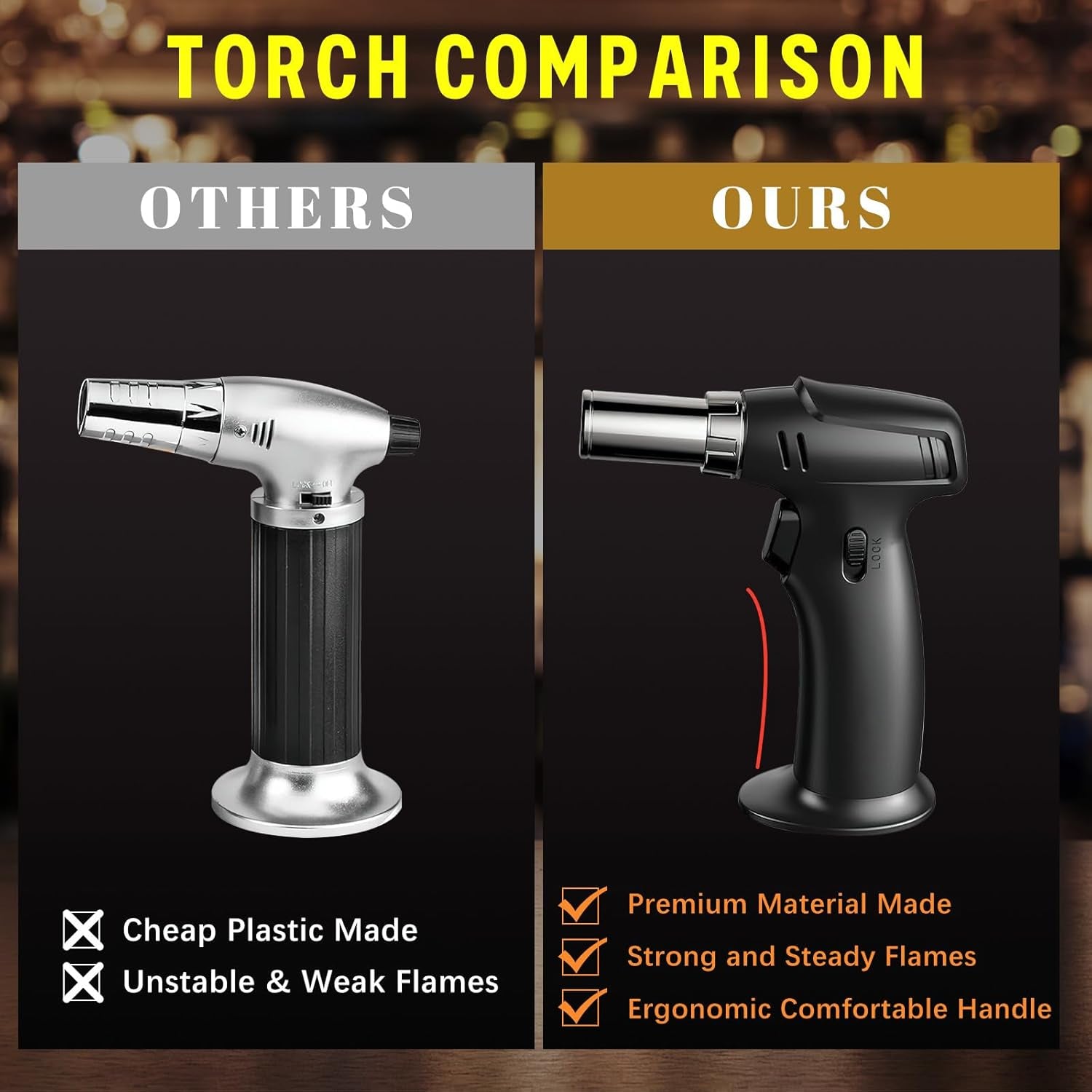 Whiskey Smoker Kit with Torch, Birthday Gifts for Him, Men, Dad, Husband, Cocktail Smoker Infuser Kit Old Fashioned Drink Smoker Kit Fathers Day Bourbon Whiskey Gifts