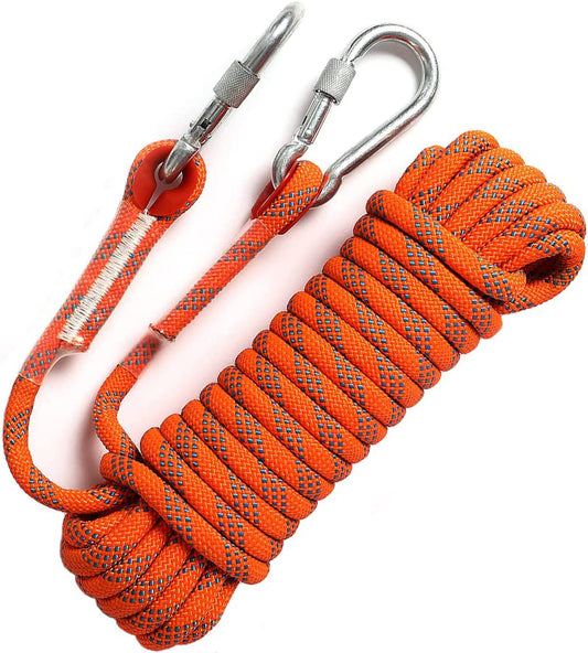 Static Climbing Rope, High-Strength Polyester, 10mm or 16mm Diameter, 35–250 Ft, Multi-Purpose Outdoor Use
