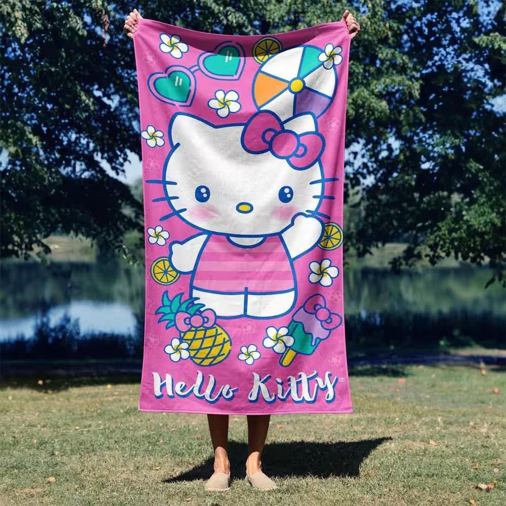 Sanrio Hello Kitty Vacay Kitty Microfiber Beach Towel