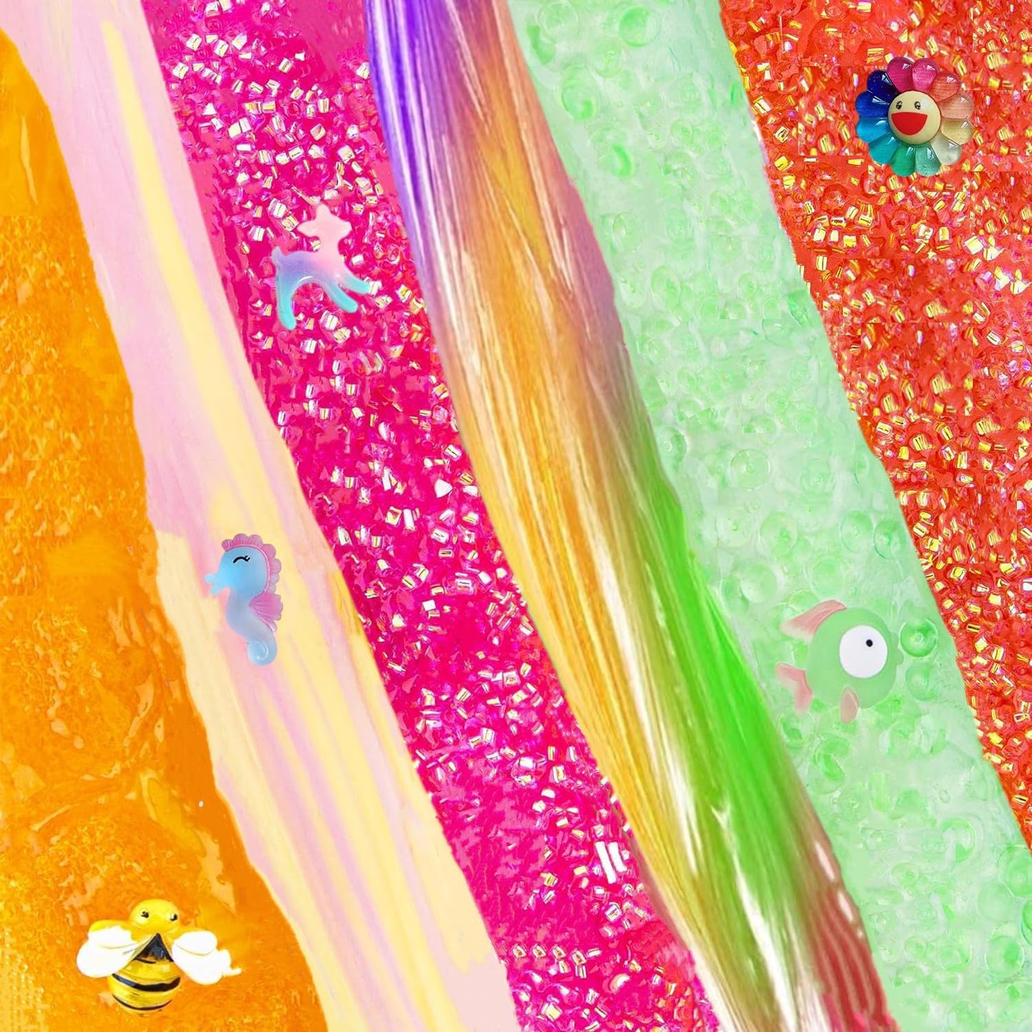 Crunchy Slime Set 12 Packed for Kids,Super Soft and Non-Sticky Stress Relief Clear Slime Kit Toy,Diy Butter Slime Party Favor for Girls & Boys Goodie Bags Stuffers Totally 19OZ/540ML
