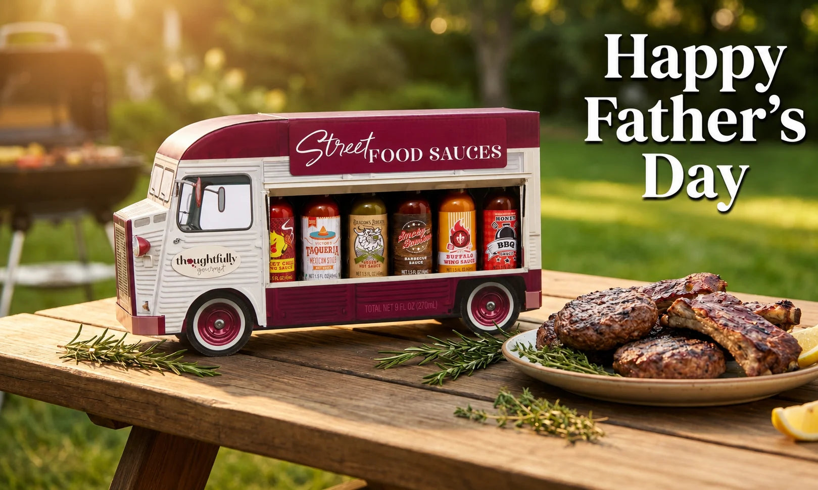 Street Food Barbecue Sauces Gift Set, Vegan, Mexican, Variety Flavors for Father'S Day Gifts, Set of 6