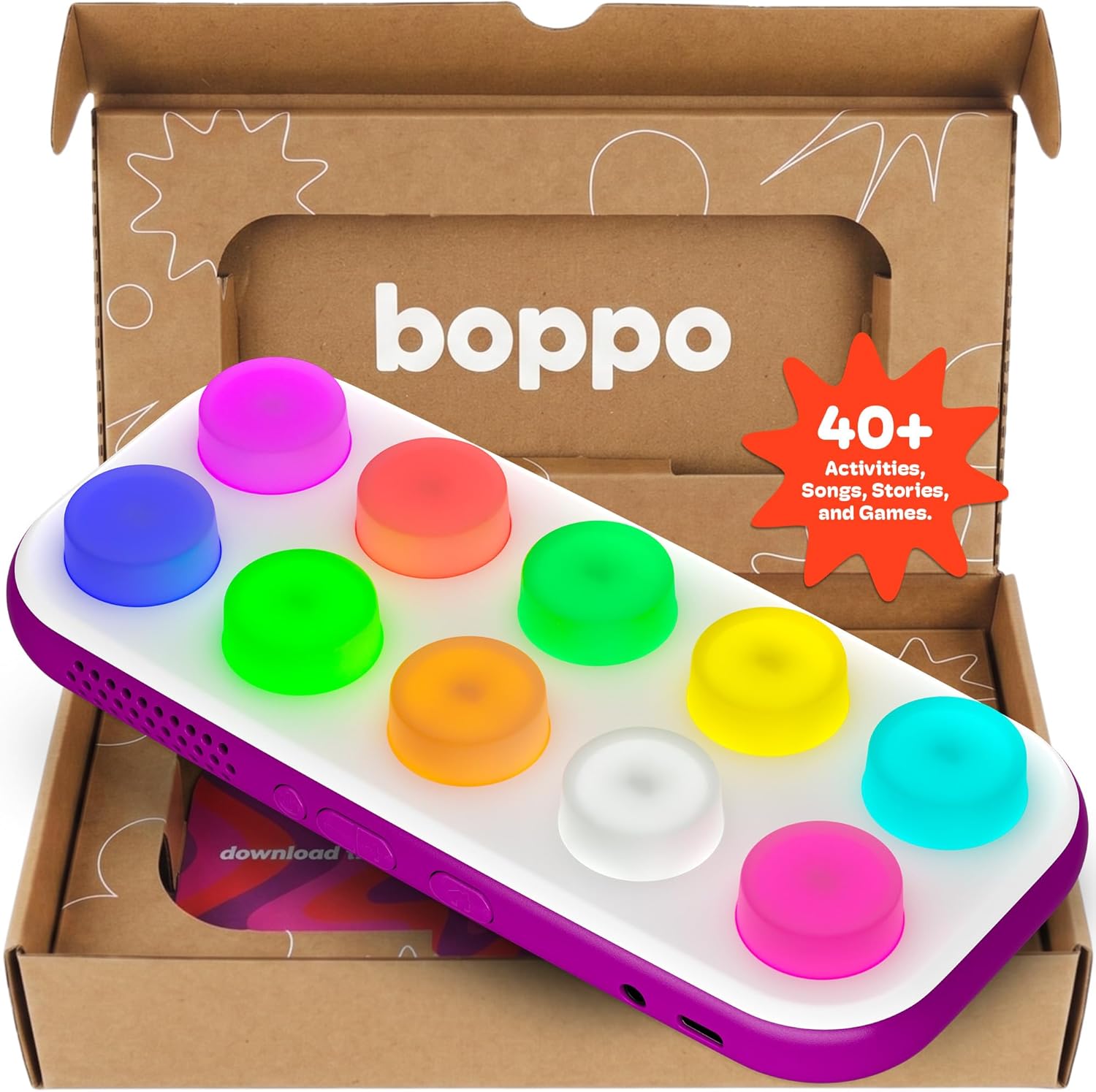 Screen-Free Learning Tablet for Kids - Interactive Handheld Games - Educational, Travel-Friendly Fun for the Whole Family - Includes 40+ Pre-Loaded Games & Activities