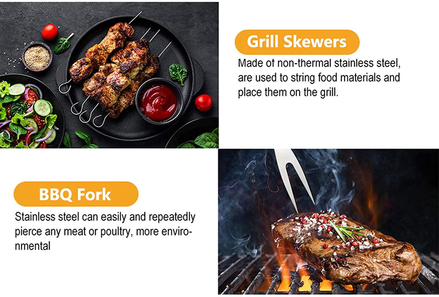 21 Pieces Complete Grill Accessories Kit, Very Best Grill Gift on Birthday Wedding - Professional BBQ Accessories Set for Outdoor Camping Grilling